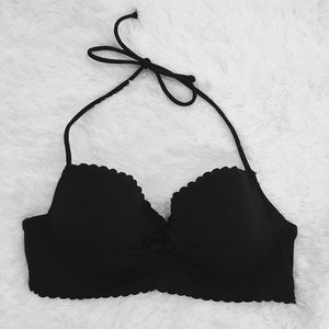 Victoria’s Secret Black Scalloped Bikini Top